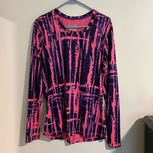 Under Armour long sleeve tie died shirt